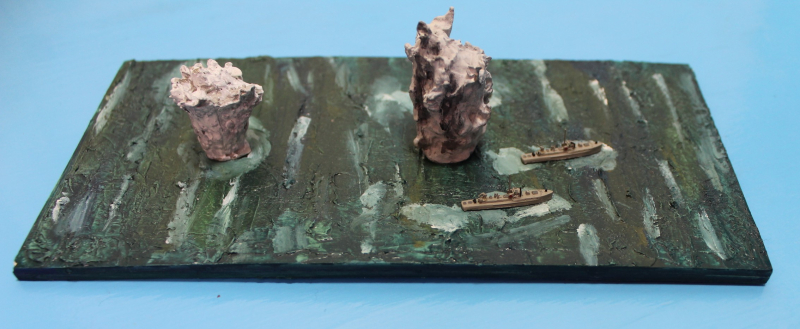 Diorama 3 Minenräumer mit explodieren Minen (1 St.) D 1940 Unbekannt